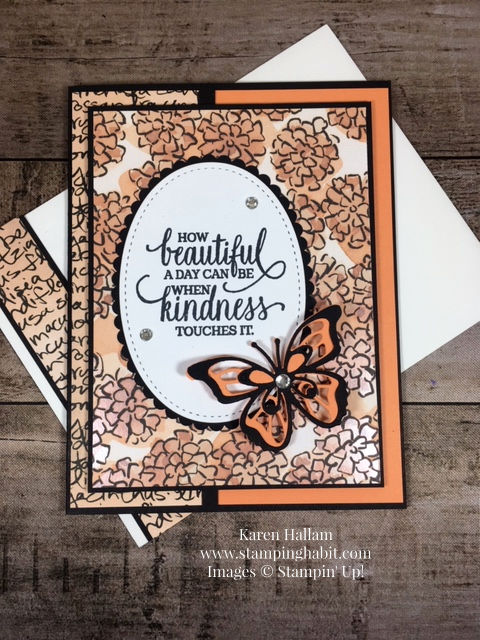 share what you love dsp, enjoy life stamp set, butterfly beauty thinlits dies, thank you card idea, Stampin' Up!, Karen Hallam, stampinup