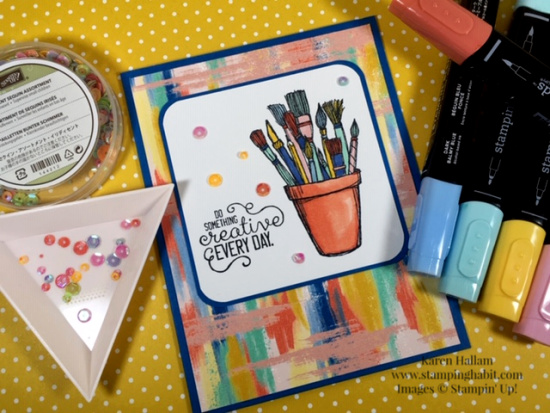Follow Your Art DSP, Crafting Forever, Coloring With Blends, crafting card idea, Stampin Up, Karen Hallam, stampinup