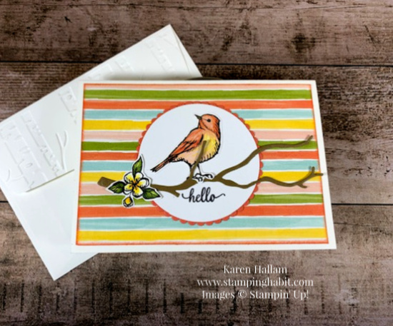 Bird Ballad Designer Series Paper, Seasonal Layers Dies, note card idea, boxed gift set, Stampin' Up, Karen Hallam, stampinup