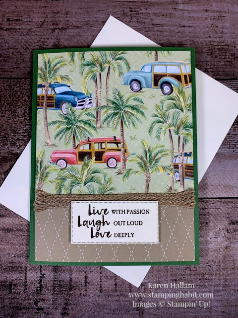 tropical oasis dsp, beautiful you stamp set, braided burlap trim, neutrals 6 x 6 designer series paper, stampin up, karen hallam, stampinup