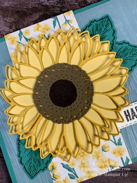 celebrate sunflowers bundle, itty bitty birthdays, flowers for every season, embossed vellum, new in colors, stampin up, karen hallam