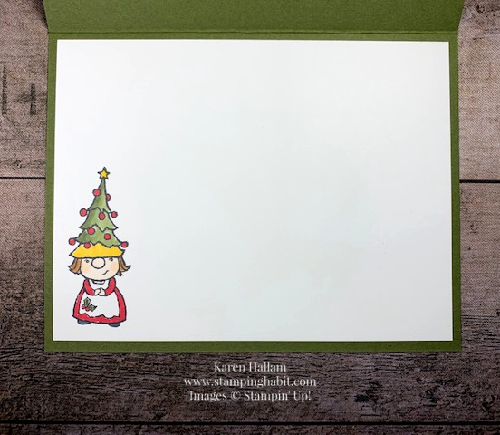 gnome for the holidays, heartwarming hugs dsp, coloring with blends, christmas card idea, stampin up, karen hallam