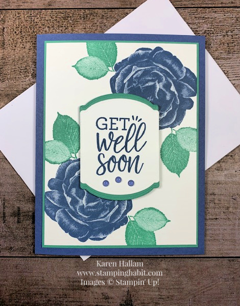 healing hugs, stamping with the stamparatus, get well card idea, stampin up, karen hallam