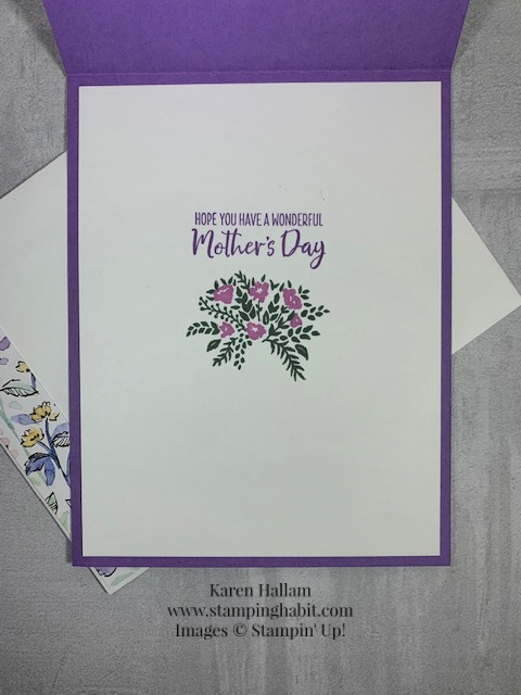 welcoming window stamp set, hand-penned dsp, mother's day card idea, stampin up, karen hallam
