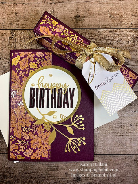 biggest wish, blackberry beauty dsp, blackberry beauty ephemera pack, birthday card idea, stampin up, karen hallam