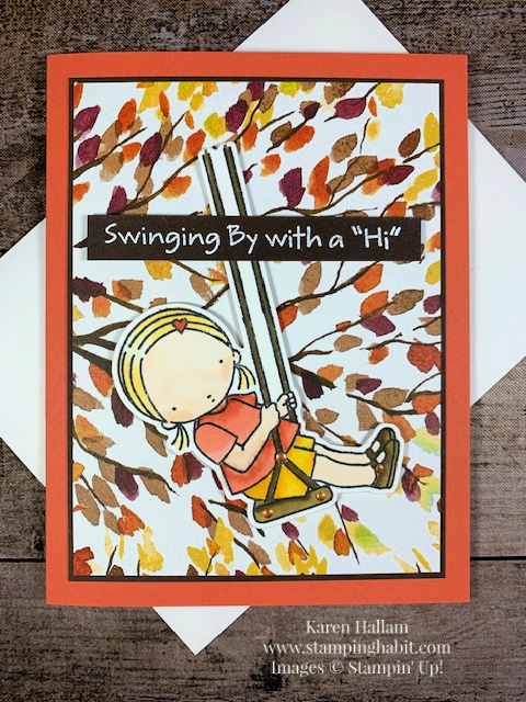beauty of the earth, fall hello card, stampin up, karen hallam