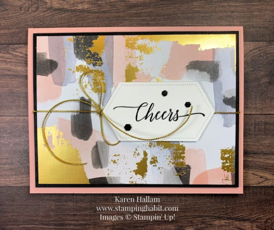 heartfelt wishes, abstract beauty dsp, new year's card idea, stampin up, karen hallam