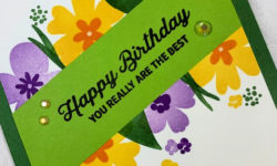 in bloom, #simple stamping, birthday card idea, stampin up, karen hallam