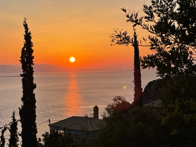 aegina island sunset, greece photos, karen hallam