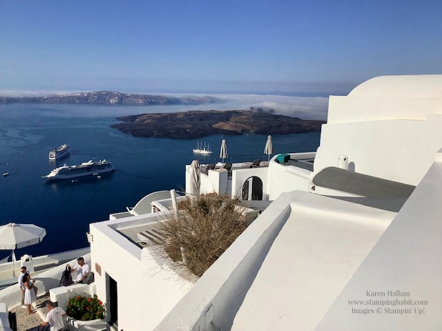 santorini caldera view, greece, karen hallam