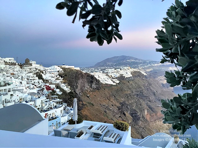 santorini caldera view, greece, karen hallam