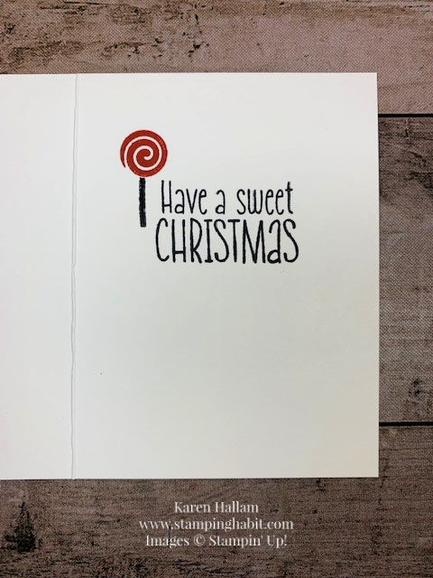 sweet gingerbread bundle, Christmas note card/gift tag idea, stampin up, karen hallam