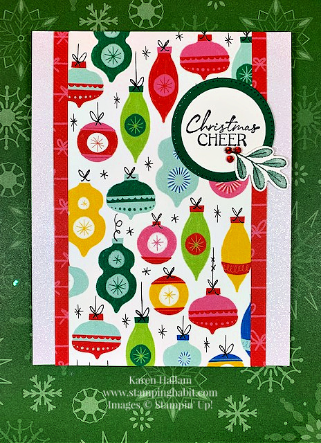 sweet candy canes bundle, celebrate everything dsp, white glimmer paper, stylish shapes dies, layering circles dies, christmas card idea, stampin up, karen hallam