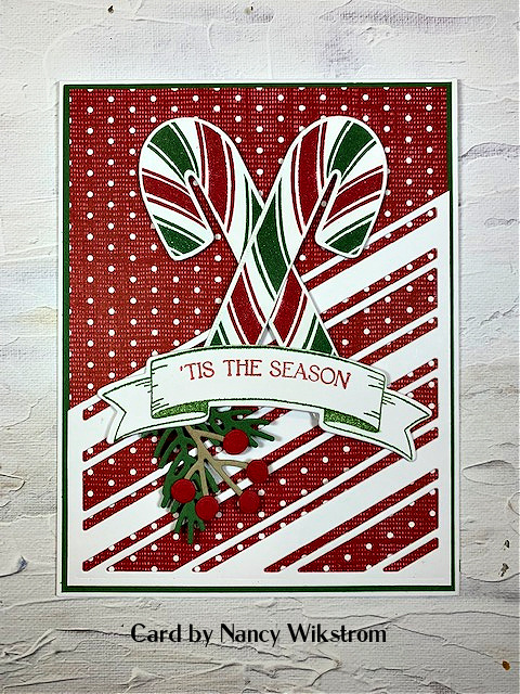 card by nancy wikstrom, sweetest christmas bundle, holiday card idea, stampin up, karen's stamping habit