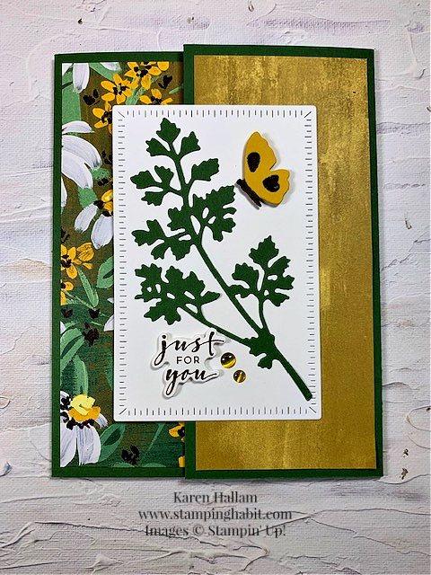 very best occasions, meadow dies, radiating stitches dies, fresh as a daisy dsp, pals may blog hop, fun fold idea, stampin up, karen hallam