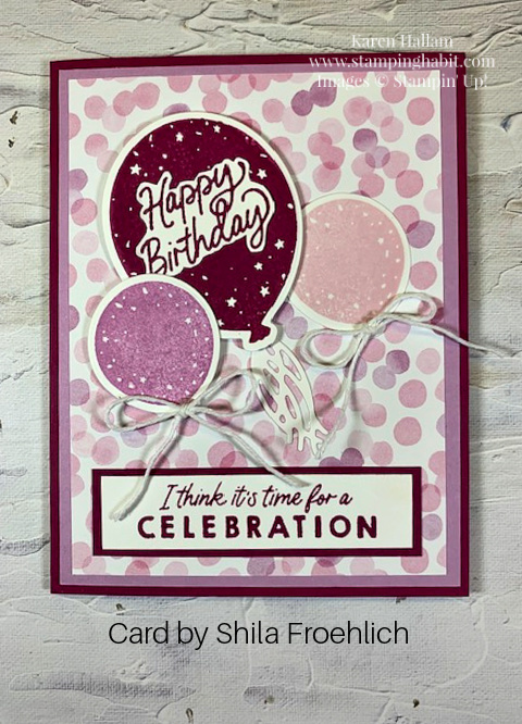 beautiful balloons bundle, bright & beautiful dsp, birthday card idea, stampin up, karen hallam