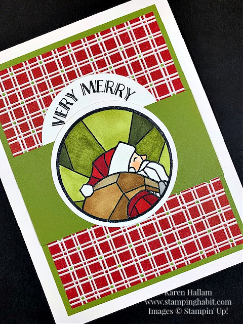 so very merry, coloring with blends, Christmas/holiday card idea, stampin up, karen hallam