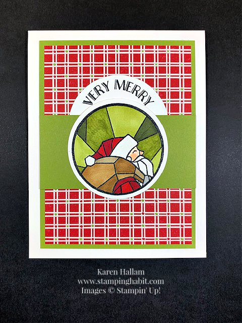 so very merry, coloring with blends, Christmas/holiday card idea, stampin up, karen hallam