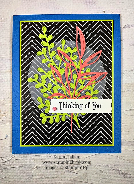 quiet meadow, gorgeously made dies, zany zoo dsp, ccmc782, thinking of you card idea, stampin up, karen hallam