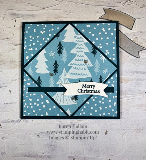 beary cute, cottage wreaths, a walk in the forest dsp, all that dies, ccmc787, Christmas/holiday card idea, stampin up, karen hallam