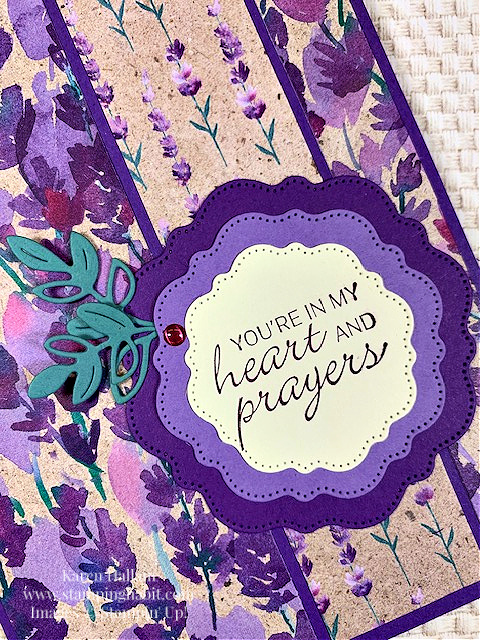 so sincere, perennial lavender dsp, thoughtful expressions dies, ccmc802, sympathy or thinking of you card idea, stampin up, karen hallam