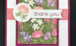 thank you card idea, stampin up