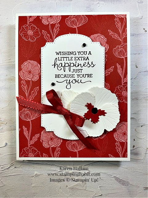 pansy patch stamp set, pansy dies, thoughtful expressions dies, sunny days dsp, sale-a-bration item, stampin up, karen hallam