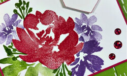 textures floral, perennial postage stamp set, ccmc 811, card of encouragement idea, floral, stampin up, karen hallam