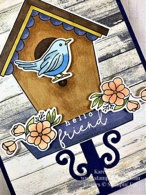 Country Birdhouse angled - Karen's Stamping Habit