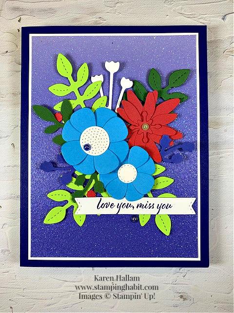 very best occasions, papered florist dies, 2022-2024 in colors, case-ing coast to coast, miss you card idea, stampin up, karen hallam