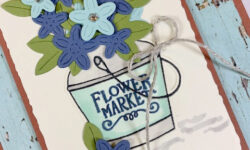 country flowers bundle, country woods dsp, deckled rectangle dies, coloring with blends, #csf824, stampin up, karen hallam