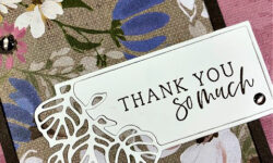 simply zinnia, wildly flowering dsp, unbounded love dies, thank you card idea, stampin up, karen hallam