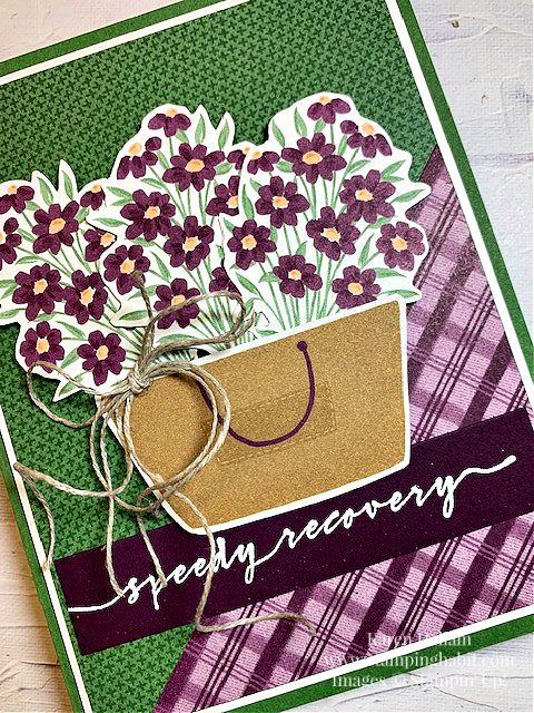 sweetly scripted, to market dsp, csf 830, get well card idea, stampin up, karen hallam