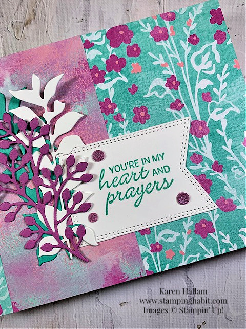 so sincere, unbounded beauty dsp, textured floral dies, nested essentials dies, csf826, get well card idea, stampin up, karen hallam